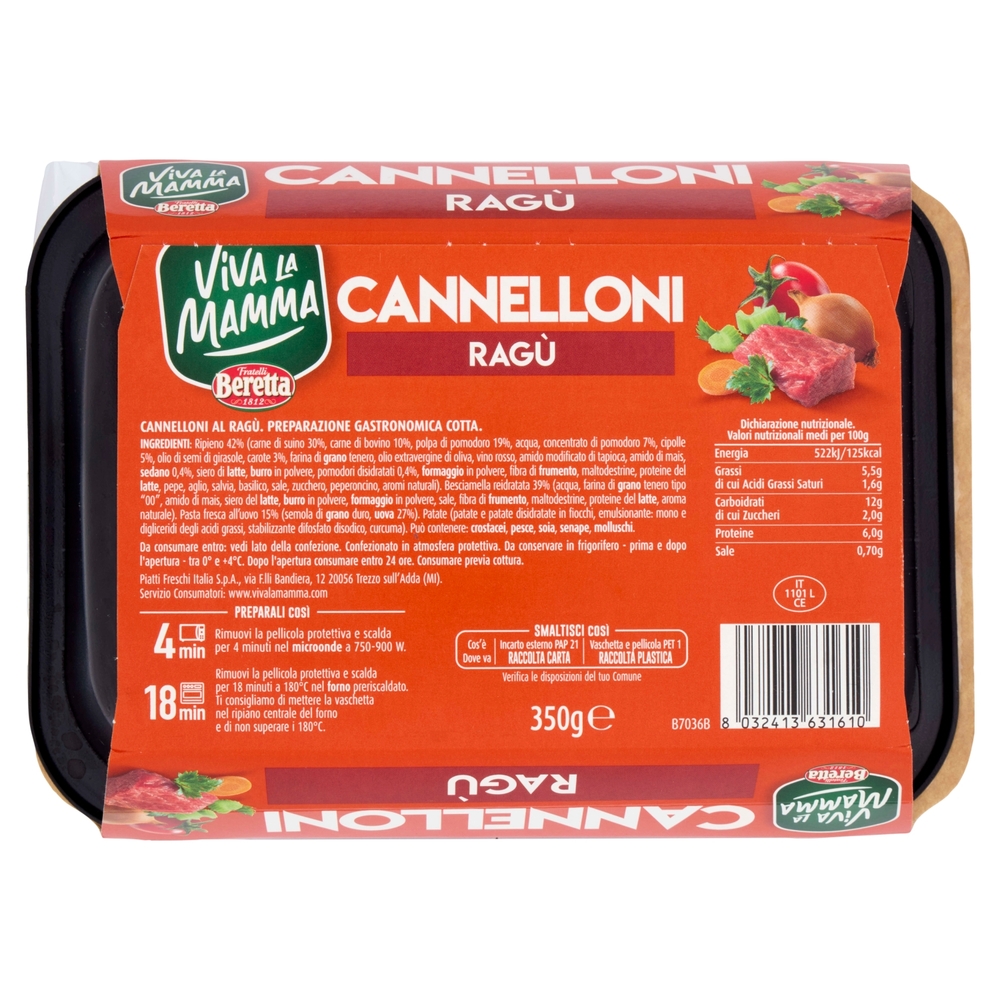 Cannelloni Ragù Viva la Mamma, 350 g
